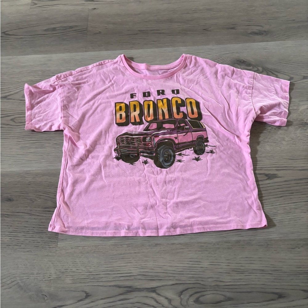 Pink Ford Bronco Kids T-Shirt